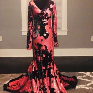 Custom Reversible Sequins Prom Dress Size 4-6